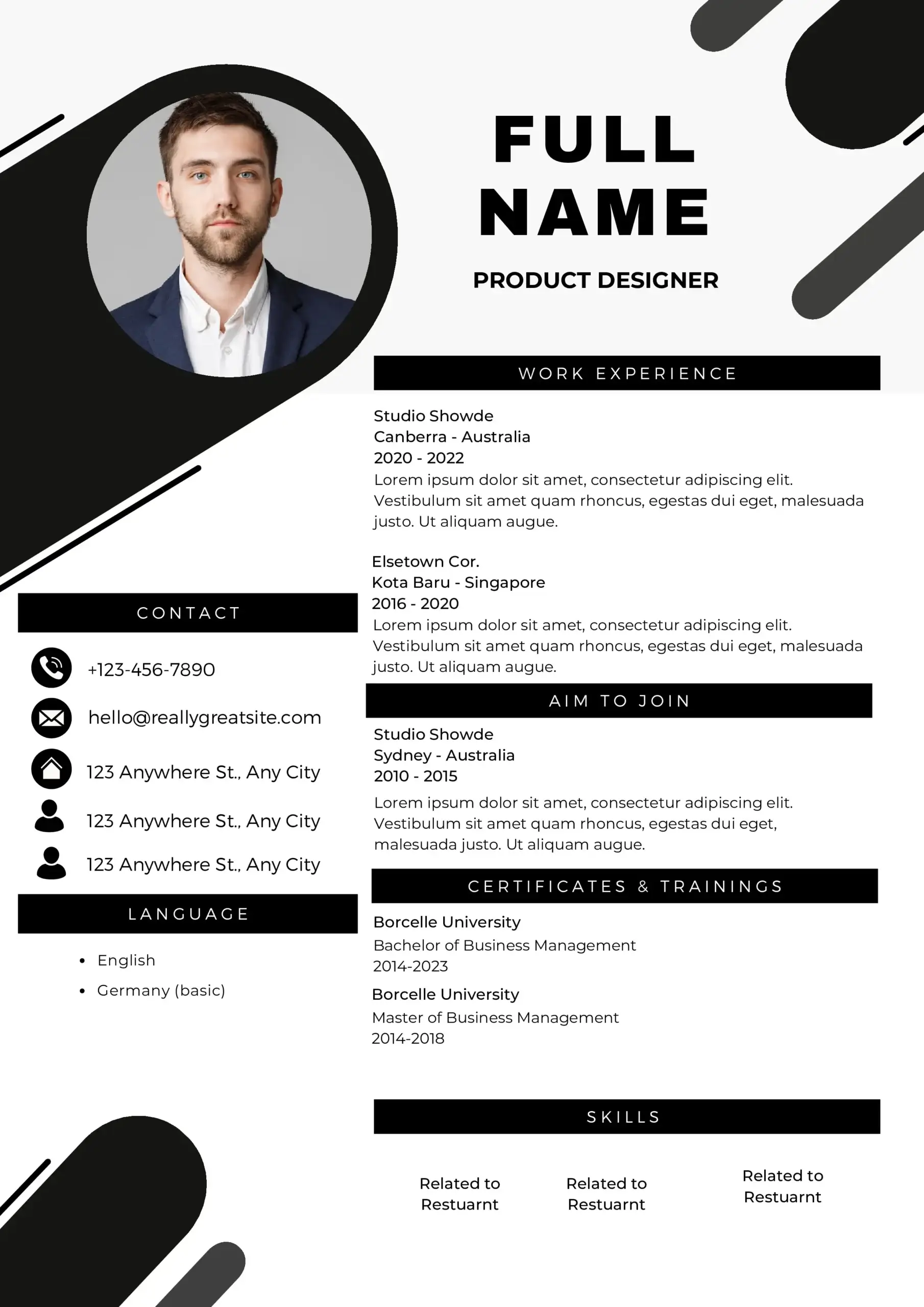 A Productive resume sample to apply for Mang Inasal jobs