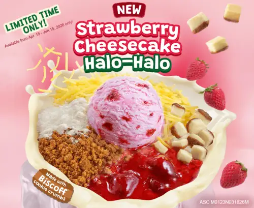 Strawberry Cheesecake Halo-Halo promo